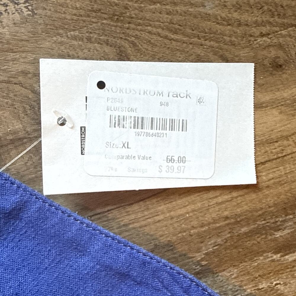 Madewell NWT XL Blue Shorts Nordstrom Linen Viscose Blend Loose Fit Casual Nice - Picture 5 of 16